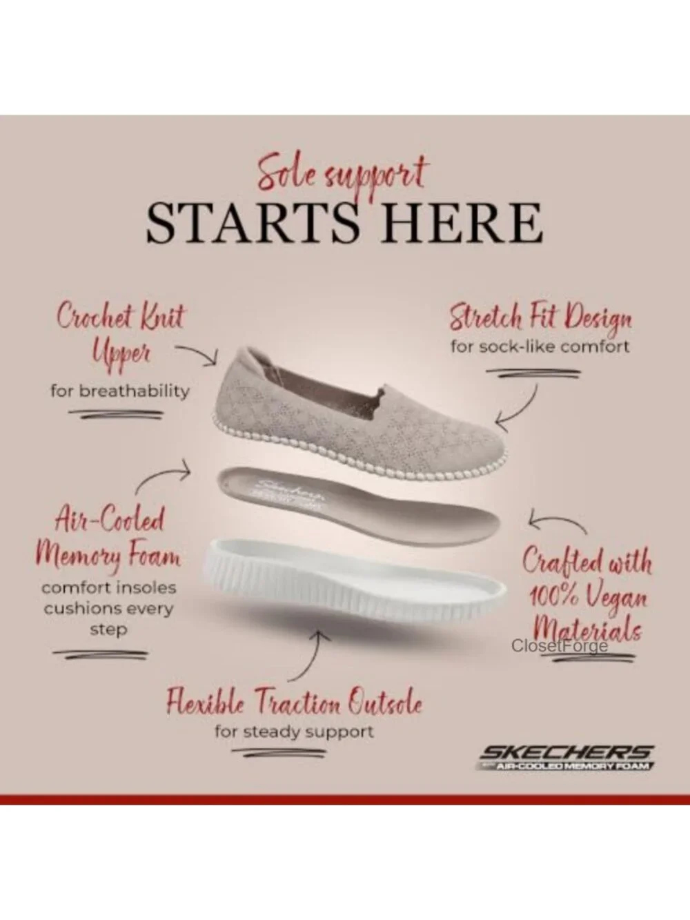 Slip On Fashion Sneakers with Air-Cooled Memory Foam